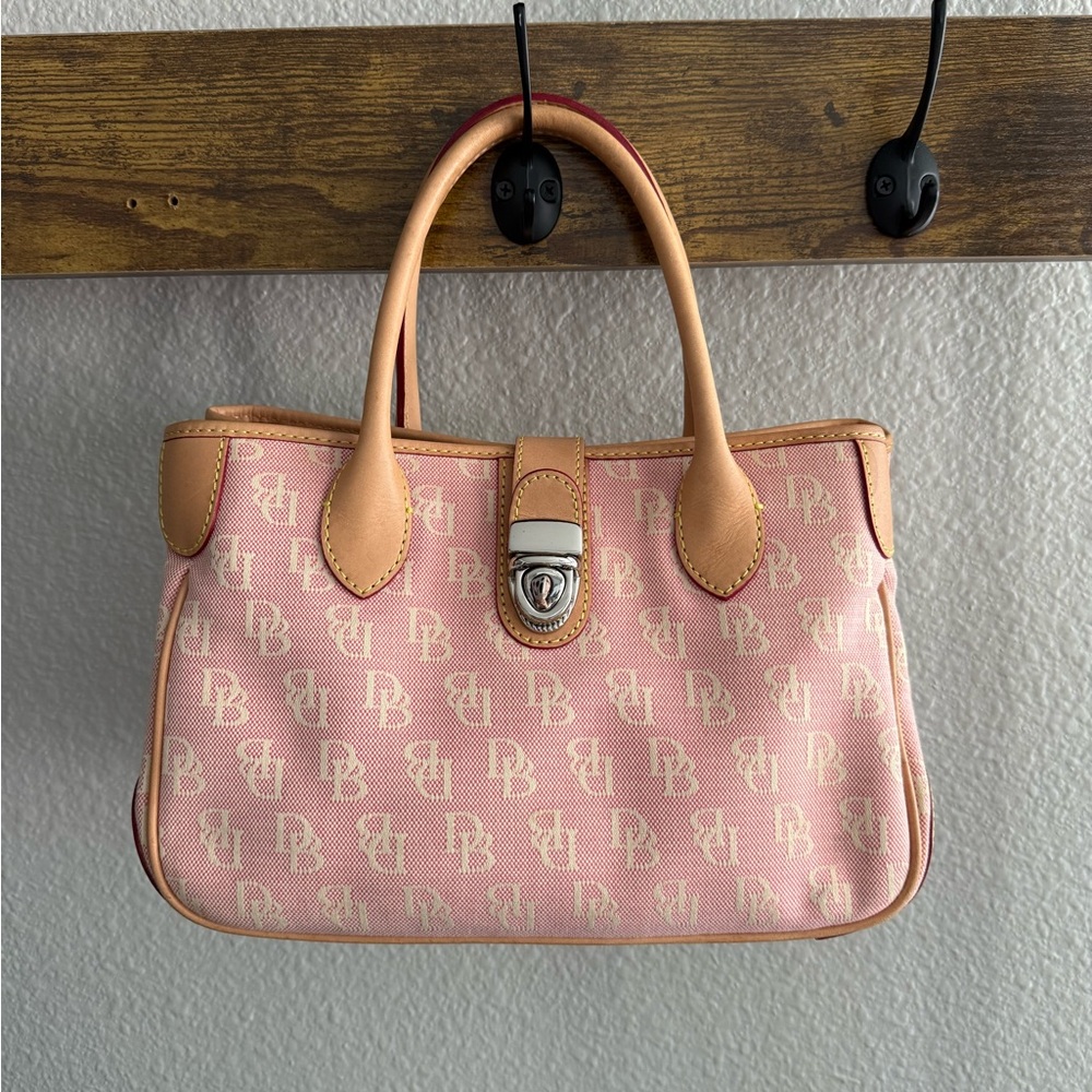Dooney and Bourke Pink Monogram Canvas  Shoulder Bag and Crossbody
